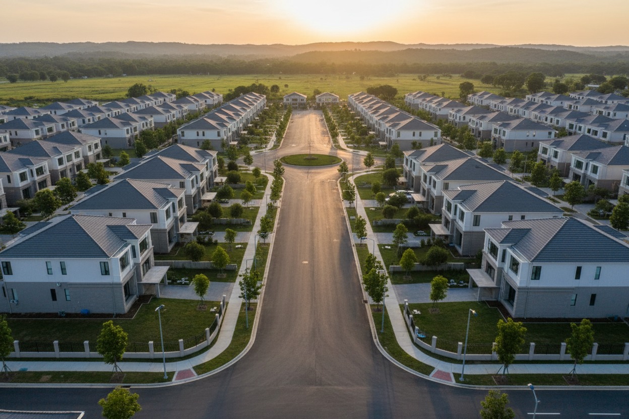 Infraestrutura urbana em loteamento residencial