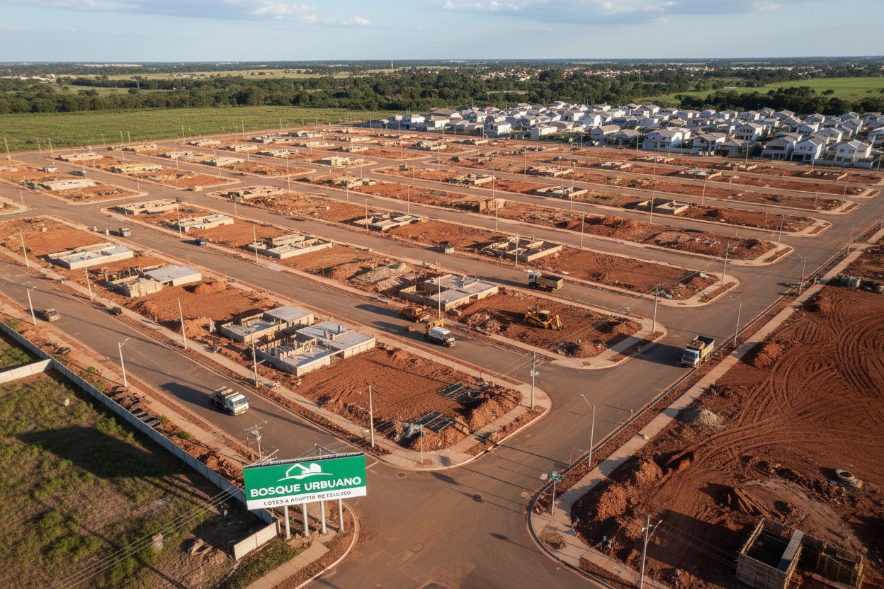 Loteamento em região urbana em expansão